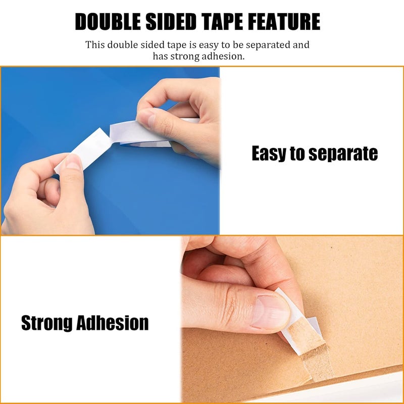 SmaringRobot Double Sided Tape for Clothes, Fabric Tape, Double-Sided Hem Tape for Hemming, Clothing, Scrapbook Supplies, Gifts Box, Scrapbooking, Tear-by-Hand, 6 Roll Heavy Duty Multi-Size Adhesive Tape - Image 4